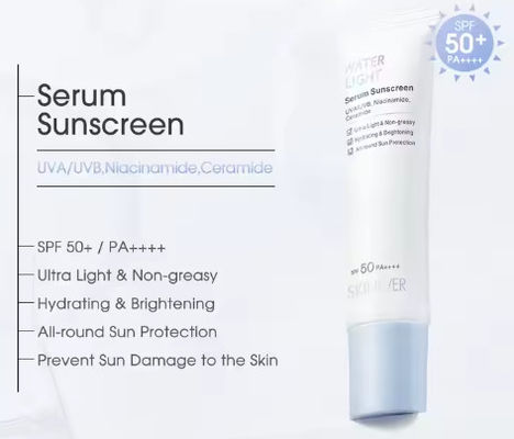 Mineral Water Light Serum Sunscreen Ultra-Light Non-Greasy Face Lotion Hydrating Brightening Sunblock Whitening Cream