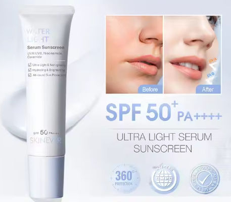 Mineral Water Light Serum Sunscreen Ultra-Light Non-Greasy Face Lotion Hydrating Brightening Sunblock Whitening Cream