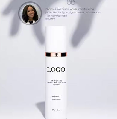 Private Label 50ML Face and Body Makeup Sunscreen Universal Tinted Moisturizer SPF 46 Sunscreen Lotion