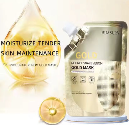 Private Label 24k Gold Retinol Snake Venom Anti Aging Hydrating Peel Off Face Masked Beauty Gold Facial Mask Skincare Skin Care