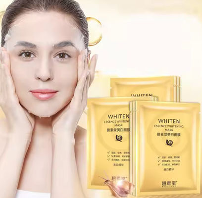 Brightening Mascarilla Facial Essence Korean Collagen Snail Silk Face Mask Sheet Overnight Whitening Beauty Spot Removal Mask