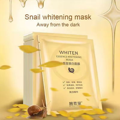 Brightening Mascarilla Facial Essence Korean Collagen Snail Silk Face Mask Sheet Overnight Whitening Beauty Spot Removal Mask