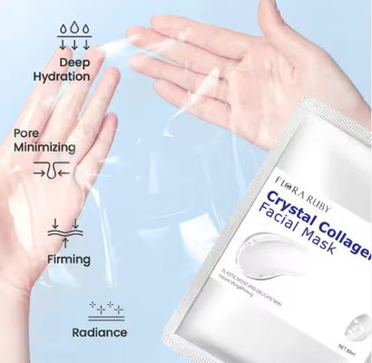 Private Label Korean Bio Collagen Crystal Clear Moisturizing Hydrating Facial Mask Skin Care Sheet Face Mask