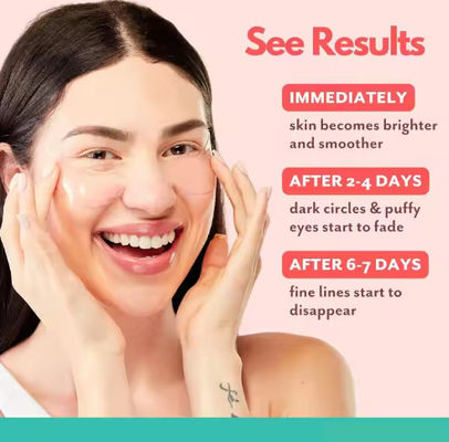Private Label Eye Patches Brightening Reduces Dark Circles Calming Hyaluronic Acid Strawberry Rose Under Eye Mask