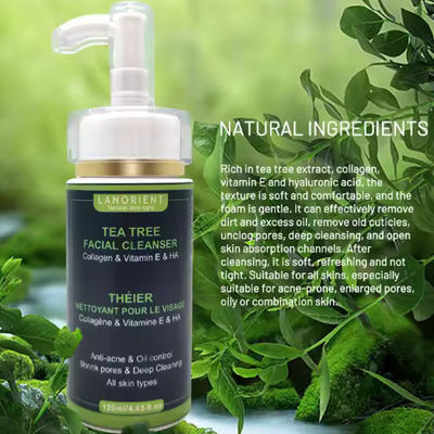 OEM Private Label Oil Free Facial Cleanser Anti Acne Organic Amino Acid Face Wash for All Skin