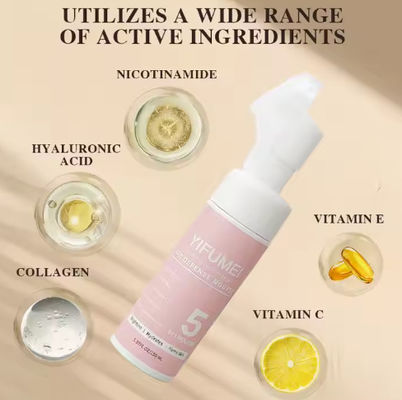Private Label 5 in 1 Gentle Foaming Facial Cleanser Mousse Exfoliating Oil Control Makeup Remove Cleansing Mousse