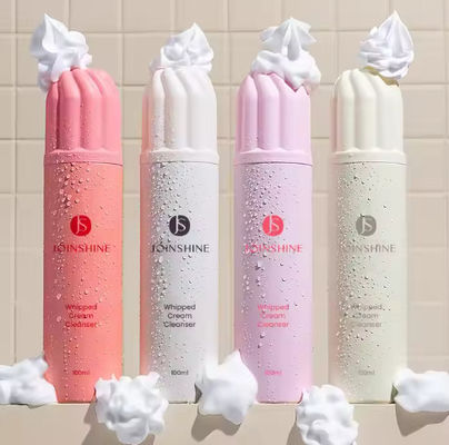 Private Label OEM Amino Acid Whipped Lash Shampoo Cleansing Foam Mousse Face Wash Makeup Remover Mousse Facial Cleanser