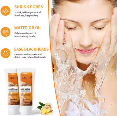 Wholesale Korean Cosmetics Face Wash Facial Cleanser 100ml Face Cleansing Turmeric Cleanser Foam Face Wash Cleanser
