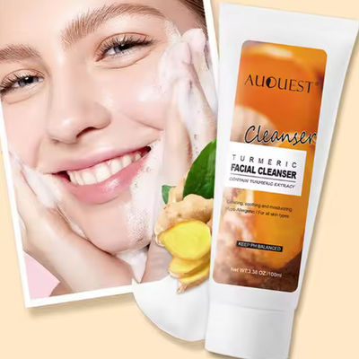 Wholesale Korean Cosmetics Face Wash Facial Cleanser 100ml Face Cleansing Turmeric Cleanser Foam Face Wash Cleanser