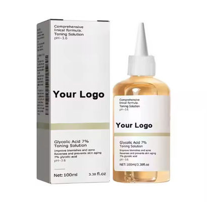 Private Label 7% Face Toner Glycolic Acid Toning Solution Dry/Oily/Sensitive Skin Care Face Exfoliator Spray for Adults