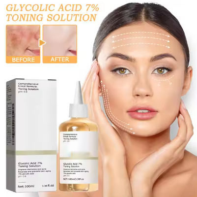 Private Label 7% Face Toner Glycolic Acid Toning Solution Dry/Oily/Sensitive Skin Care Face Exfoliator Spray for Adults