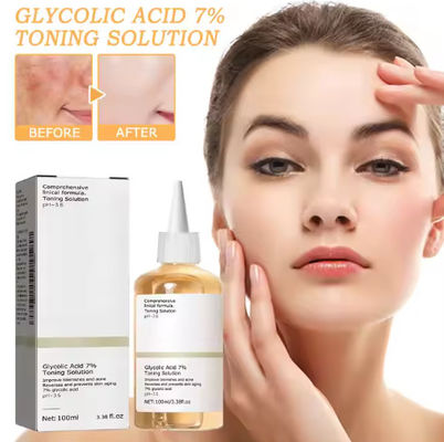 Private Label 7% Face Toner Glycolic Acid Toning Solution Dry/Oily/Sensitive Skin Care Face Exfoliator Spray for Adults