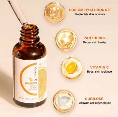 Face Care Serum Beauty Hot Sale Facial Vitamin C Brightening Serum With Vitamin E Hyaluronic Acid Serum for Face