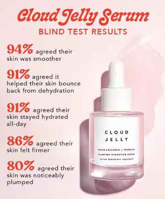 BLIW Private Label Pink Jelly Face Skincare Natural Vegan Cruelty-Free Hyaluronic Acid Plumping Hydration Facial Serum