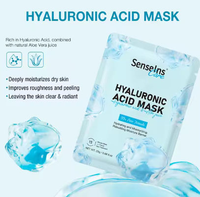 Wholesale Hyaluronic Acid Mask Organic Deep Nourishing Moisturizing Whitening Firming Fede Spots Facial Face Mask