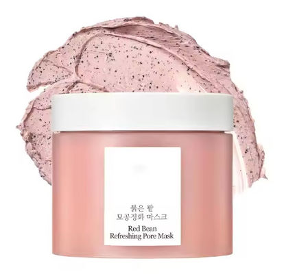 OEM ODM Private Label Korean Hot Selling Red Bean Refreshing Pore Mask Deeping Cleaning Delicate Skin Clay Mask