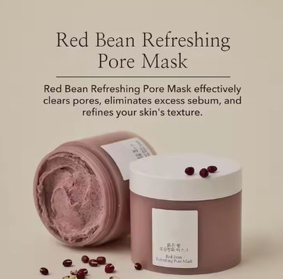 OEM ODM Private Label Korean Hot Selling Red Bean Refreshing Pore Mask Deeping Cleaning Delicate Skin Clay Mask