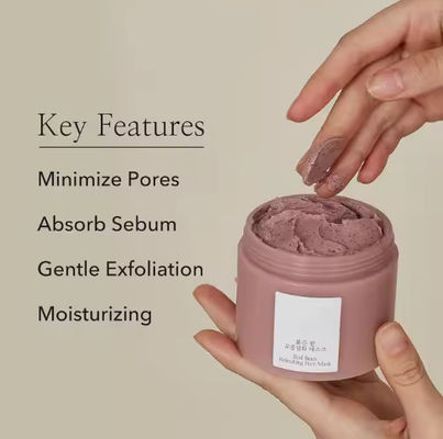 OEM ODM Private Label Korean Hot Selling Red Bean Refreshing Pore Mask Deeping Cleaning Delicate Skin Clay Mask