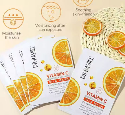 Vitamin C Brightening and Whitening Silk Sheet Facial Mask.anti-wrinkle Firming Lighting SILK MASK