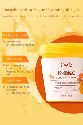 Private Label Lemon Vitamin C Jelly Mask Sleeping Facial Mask With Spoon Hydrating Moisturizing Night Face Mask
