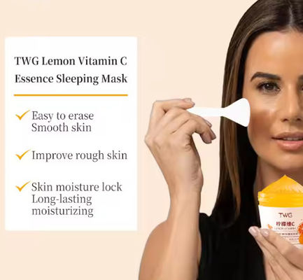 Private Label Lemon Vitamin C Jelly Mask Sleeping Facial Mask With Spoon Hydrating Moisturizing Night Face Mask