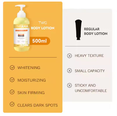 Skin Care Factory / Manufaturer Whitening Body Lotion Lightening Hydrating AHA Vitamin C Body Lotion Niacinamide Body Lotion