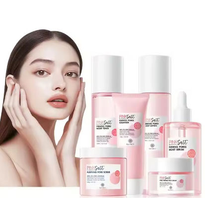 Private Label Deep Brightening Moisturizing Lighting Himalayan Pink Salt Facial Lotion For Beauty Skin Care