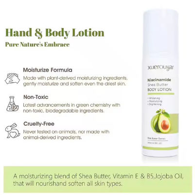 Skin Care Hydration Nourishing Repair Moisturizing Whitening Shea Butter Avocado Extract Face Body Lotion
