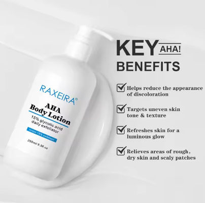 Hydrating Body Lotion 15% Glycolic Acid Glowing Skin Brighten Moisturizing Milk Body Cream Whitening Body Lotion