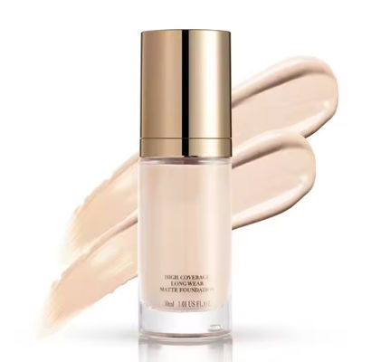 OEM ODM SPF 35 Long Lasting Concealer Foundation Waterproof Moisturizing Mineral Matte Full Coverage Liquid Foundation