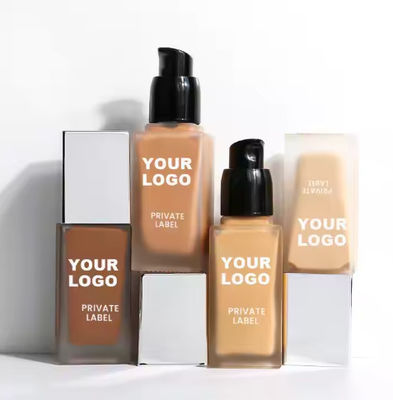 Custom Logo Low Moq Mineral Collagen Serum Full Coverage Dewy Foundation Face Liquid Makeup Vegan Foundation for Black Women