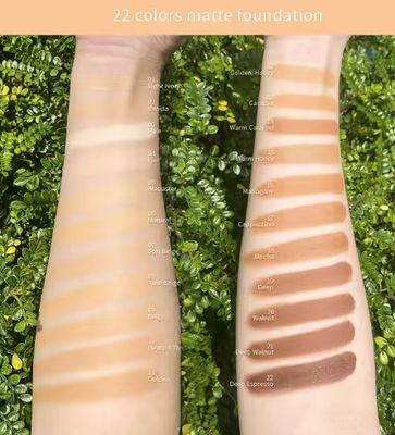 New Cosmetics Private Label Long Lasting Foundation Full Coverage Matte 22 Colors Makeup Liquid Foundation