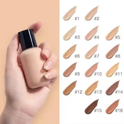 Custom Logo Makeup Velvet Matter Finish Liquid Foundation Private Label Facial Liquid Make Up Full Coverage Foundation