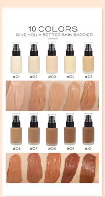 OEM Long Lasting Vegan Liquid Foundation Waterproof Face Matte SPF30 Makeup Concealer Foundation