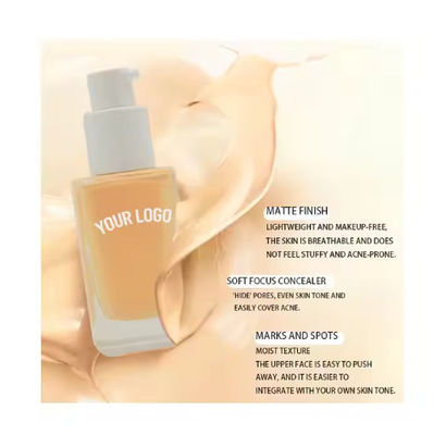 Long Lasting Natural Face Makeup Concealer Liquid Private Label Foundation Matte Waterproof Foundation Solution For Oily Skin