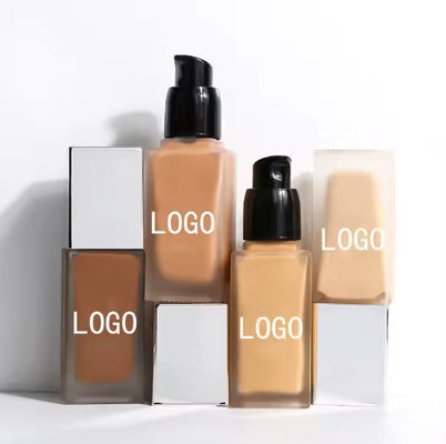 Wholesale Customized Logo Vegan Full Coverage Foundation Waterproof Oil Free Hydrating Matte Liquid Foundation Makeup Foundation