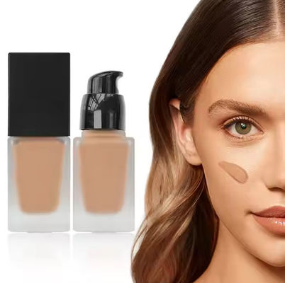Private Label 30 Colors Matte Face Makeup Long Lasting Liquid Foundation for All Skin Vegan Waterproof Full Coverage Foundation