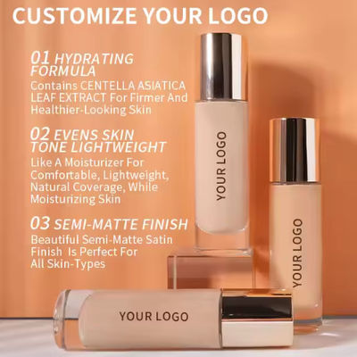 Lightweight Full Coverage Foundation Private Label Natural Makeup Foundation Liquid Foundation Makeup