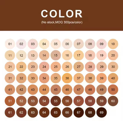 Private Label Matte Makeup Beauty Foundation For All Skin Types 154 Colors Available-3 Shades White Black Skin Place