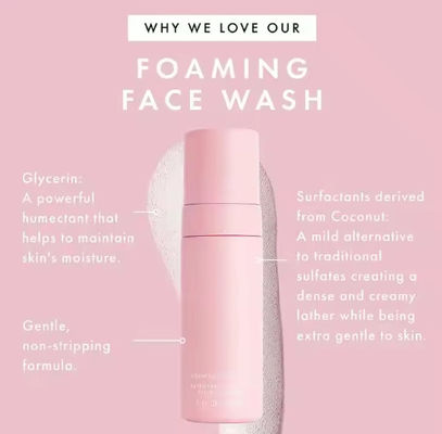 Private Label Organic Natural Anti Acid Cleansing Korean Watermelon Glycerin Face Wash Facial Foam Cleanser