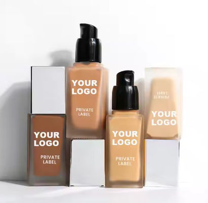 OEM/ODM Logo Low Moq Mineral Collagen Serum Full Coverage Dewy Foundation Face Liquid Makeup Vegan Foundation for Black Women