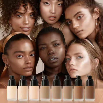 OEM/ODM Cosmetics Make Your Own logo White Label Full Cover Oil Control Professional Skin Glowing Vegan Long Lasting Foundation