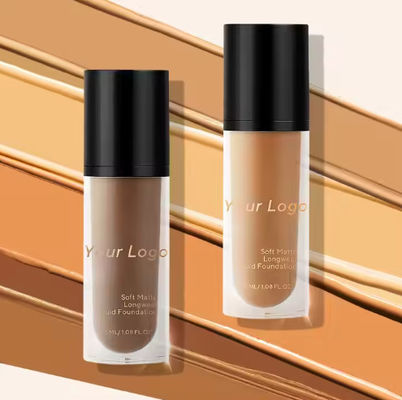 OEM/ODM Natural Mineral Face Cream Foundation Custom Your Logo Full Coverage Face Makeup Matte Finish Liquid Creamy Concealer Foundation
