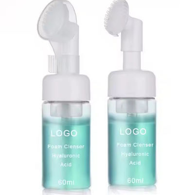 OEM / ODM Facial Cleanser Foam Exfoliating Cleansing Mousse Pore Moisture Skin Care Washing Mousse Cleanser with Brush