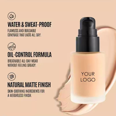 OEM / ODM Vegan Long Lasting Waterproof Face SPF30 Matte Liquid Makeup Concealer Foundation