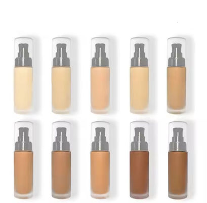 OEM / ODM Best Foundation Waterproof Face Makeup Foundation Base Primer No logo Foundation Private Label for Dark Skin Vegan