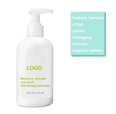 OEM / ODM 10% Benzoyl Peroxide Facial Cleanser Deep Clean Acne Remove Dead Skin Pore Scrub Wash Facial Clean Oil Control Face Care