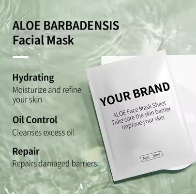 OEM / ODM Hydrating Sheet Facial Mask Sheet Moisturizing Aloe Vera Fruit Face Mask for All Skin Types Cruelty-Free