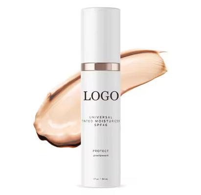 OEM / ODM Wholesale Label Best Selling 50ML Face and Body Makeup Sunscreen Universal Tinted Moisturizer SPF 46 Sunscreen Lotion