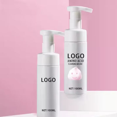 OEM / ODM Facial Skin Care Makeup Cleansing Cleanser NO LOGO 100ml Amino Acid Cleansing Hydrating Foaming Bubble Makeup Remover Cleanser